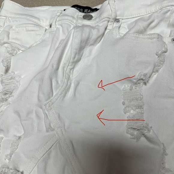Express distressed white jean skirt size 4 - Picture 9 of 9